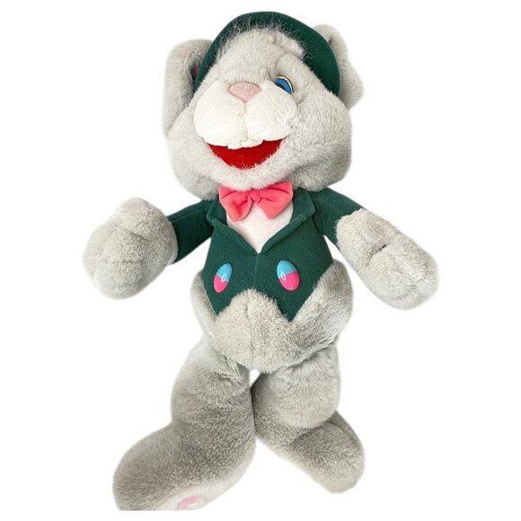Vintage 1986 Speedy Easter Bunny Rabbit Plush  Gray Stuffed Animal Toy 16 Inch - Picture 4 of 10